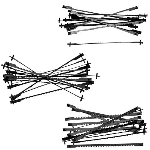 Dekupiersägeblätter mit Spiralverzahnung, 45 Stück 3 Zoll Dekupiersägeblätter, Stiftende 15/18/24 TPI von WEKONUMEX