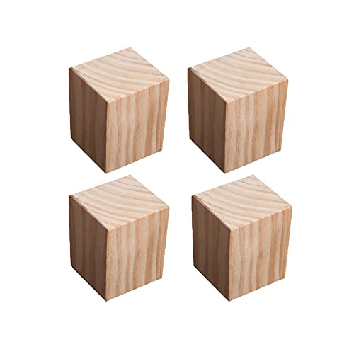 Holz Bett Möbel Heber Risers, 3 cm hohe Möbelerhöhung, Möbelfüße, Bett, Möbelerhöhungen, Möbelbeine, Holzbettheber, robuste Holzerhöhungen(10x10cm) von WEKONUMEX