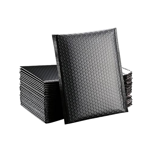 Luftpolster-Versandtaschen Verpackungsbeutel, 10 Stück 50 Stück schwarze Verpackungsumschläge Poly-Mailer selbstklebend gepolstert verwendbar 13 x 18 cm Versandbeutel Versiegelungspaketbeutel(10PCS-Bl von WEKONUMEX