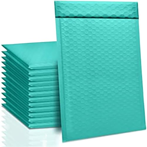 Luftpolster-Versandtaschen Verpackungsbeutel, 50 Packungen schwarze Verpackungsbeutel for Geschäftsgeschenke, Umschläge, Schmuckpakete, Druckverschlussbeutel, Anti-Extrusion(50Pcs Green,13 * 18cm) von WEKONUMEX