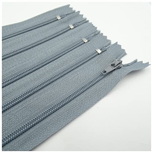 Reißverschlüsse mit geschlossenen Enden, 20 Stück 7,5–25 cm geschlossener Nylon-Spiralreißverschluss for Gepäck- und Kleidungsreißverschlüsse(Gray,12.5cm 20pcs) von WEKONUMEX