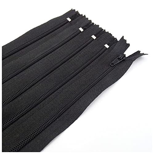 Reißverschlüsse mit geschlossenen Enden, 20 Stück 7,5–25 cm geschlossener Nylon-Spiralreißverschluss for Gepäck- und Kleidungsreißverschlüsse(Noir,20cm 20pcs) von WEKONUMEX