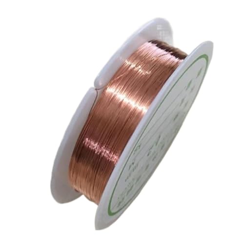 WEKONUMEX Aluminium Basteldraht, 1 Rolle Schmuckzubehör aus Aluminiumdraht for Selbermachen von Armbändern und Halsketten, Schmuckherstellung, Zubehör, 0,2–1,0 mm(Red Copper,0.4mm) von WEKONUMEX