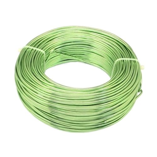 WEKONUMEX Aluminium Basteldraht, 1 Rolle Schmuckzubehör aus Aluminiumdraht zur Schmuckherstellung, DIY-Halsketten und Armbänder, 0,8–6 mm(Lawngreen,0.5 0.6mm 280m) von WEKONUMEX