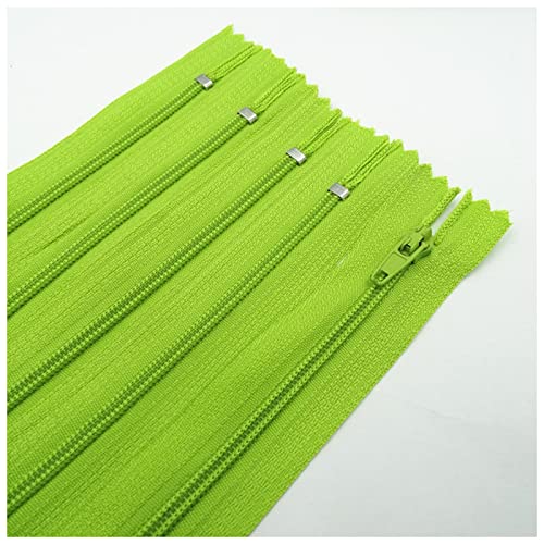 WEKONUMEX Reißverschlüsse mit geschlossenen Enden, 20 Stück 7,5–25 cm geschlossener Nylon-Spiralreißverschluss for Gepäck- und Kleidungsreißverschlüsse(Green,10cm 20pcs) von WEKONUMEX