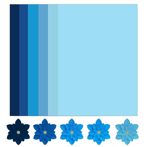 Blues Cardstock Papiereinband, 8,5 x 11 cm, Blautöne, sortiert, farbig, Scrapbook-Papier, 40,8 kg, doppelseitiger Karton zum Basteln, Prägen, Quilling, Kartenherstellung, 30 Blatt von WEKOOSE