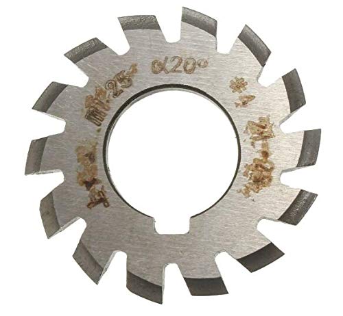 WEKOW 1 Stück Modul 1.25 PA20# 1-8 HSS Bohrung 22mm Involute Zahnradfräser (#4) von WEKOW