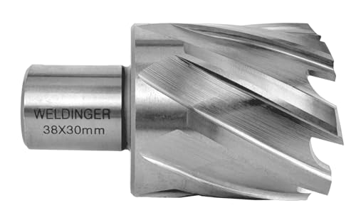 WELDINGER Vollschliff Kernbohrer HSS M2 Weldon für Magnetbohrmaschinen 38 mm Durchmesser von WELDINGER