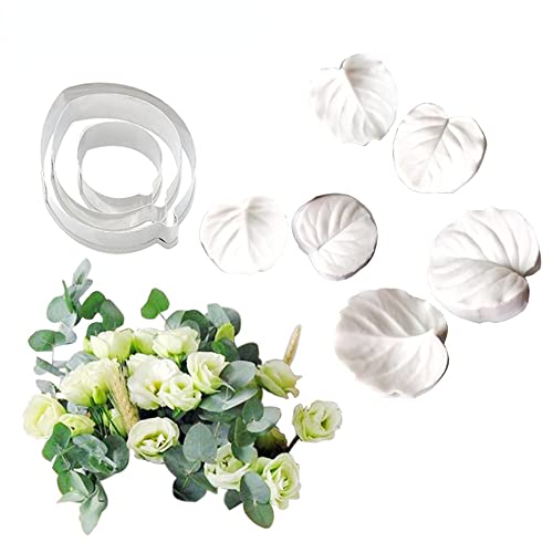 9 teile/satz Eukalyptus Blätter Blatt Veiner Silikonform Edelstahl Cutter Form Handgemachte Fondant Blume Form Kuchen Dekorieren Werkzeug von WELINK