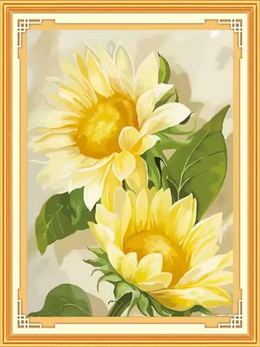 WELIWE Diamond Painting Kits für Erwachsene 5D Full Diamond Art Set DIY Diamant Kunst Malerei Kristallkunst für Heimdekoration Sonnenblume 40×50 cm von WELIWE