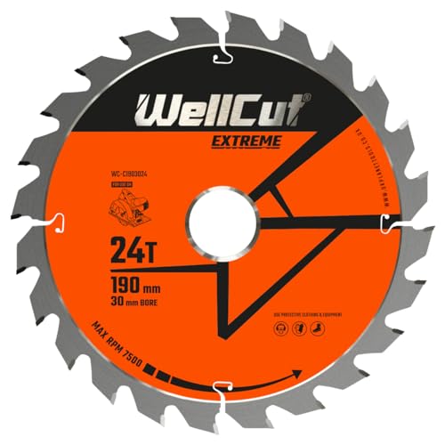 WellCut Kreissägeblatt WC-C1903024 TCT 190 x 2,4 x 30 mm 24 Zähne für Holz von WELLCUT