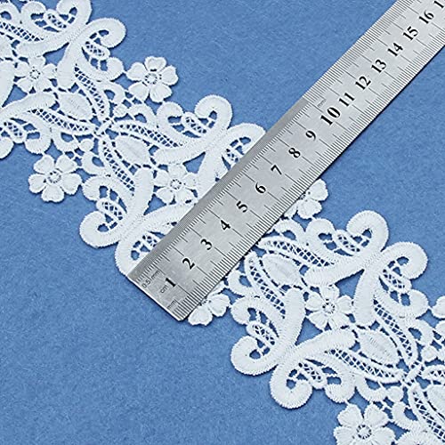 Spitzenband Heimtextilien (9 1 M) Weißes Spitzenband Hochzeitsdekoration Schöne Geschenkverpackung Polyester Weiß von WELLDOER