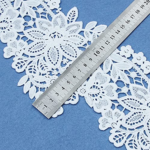 Spitzenband Heimtextilien (9 1 M) Weißes Spitzenband Hochzeitsdekoration Schöne Geschenkverpackung Polyester Weiß von WELLDOER