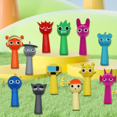 Sprunki Figuren, 12PCS Sprunki Spielzeugfiguren Set, Bunte Sprunki Action Figures, Sprunki Cake Topper, Horror Spiele Sprunki Charakter Skulptur, für Kinder und Erwachsene, Gamer und Deko von WELLXUNK