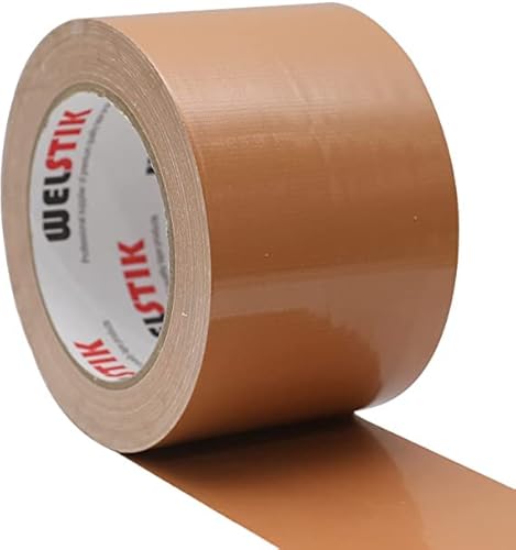 WELSTIK Braun Panzertape extra stark, Gewebe-Klebeband 41 m x 75 mm – Wasserdichtes Reparaturband für innen & außen gewebeverstärktes Reparaturband von WELSTIK