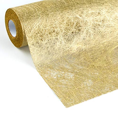 WELTRXE Tischläufer, Wiederverwendbaren Dekostoff aus Polyesterfasern Sicherer Tischband Vielen Farben zur Dekoration 30cm × 15m Golden Hochzeit Tischdeko auch Festival Ostern Neujahr Geschenkband von WELTRXE