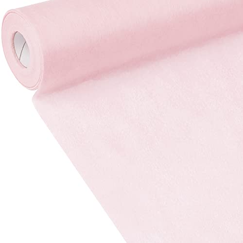 WELTRXE Vlies Tischläufer, Tischband aus Vliesstoff zur Dekoration, 28cm × 10m Rosa Tischdeko in Rolle, Edle Bunte Dekoration für Party Hochzeit Deko auch als Geschenkband für Festival Neujahr von WELTRXE