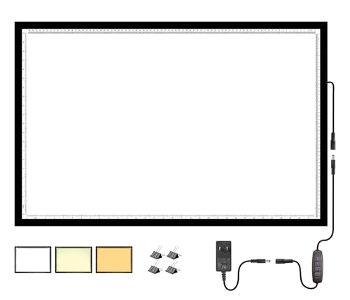 WELZK 7000 Lux High Bright leuchttisch A1, 3 Colors Light Pad. 10 Levels Dimming Diamond Painting leuchttisch, Tracing lichtpad, Zeichnung leuchtpad, etc. von WELZK