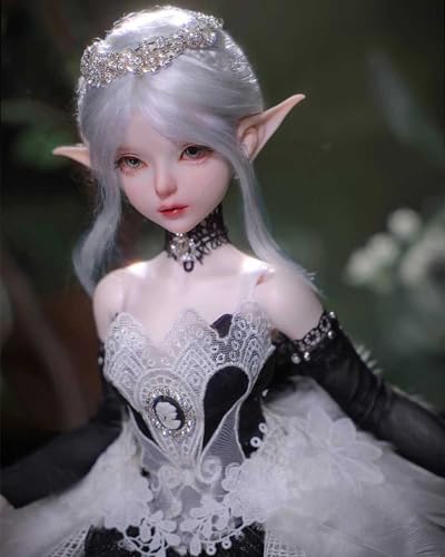 BJD Puppe 1/4 Elf Puppen BJD Doll Ball Gelenkpuppe Humanoide Handgemachte Puppe DIY Spielzeuge mit Full Set Kleidung Schuhe Perücke Kosmetik von WENCY