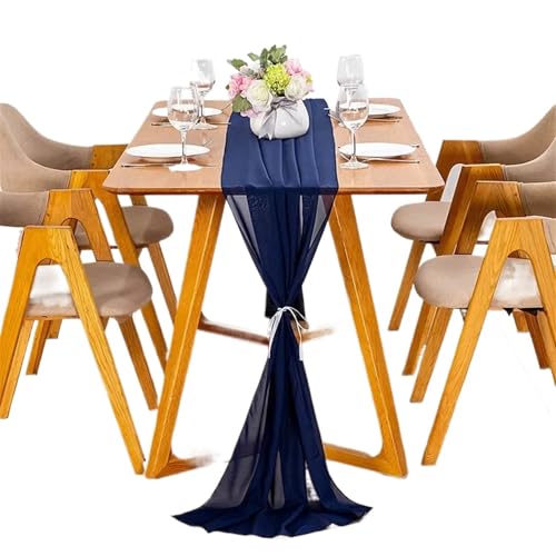 WENFEN Table Runners for Dining Table Chiffon Table Runner 30 * 300cm Chiffon Table Runner Rustic Table Cloth for Wedding Birthday Dinning Table Party Home Decor(Color7) von WENFEN