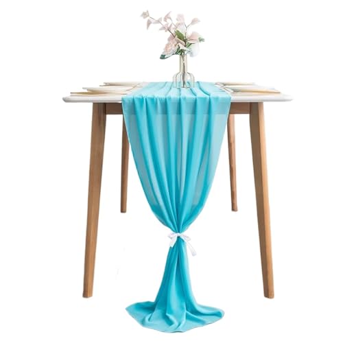 WENFEN Table Runners for Dining Table Chiffon Table Runner 70X300CM Chiffon Gauze Table Runner for Rustic Wedding Runner Sheer Bridal Shower Birthday Party Tablecloth Decoration(Color4) von WENFEN