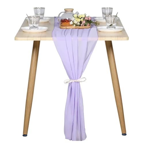 WENFEN Table Runners for Dining Table Chiffon Table Runner Chiffon Table Runner 30 * 300cm Romantic Table Runner for Wedding Birthday Party Bridal Valentine's Day Table Decoration(Color2) von WENFEN