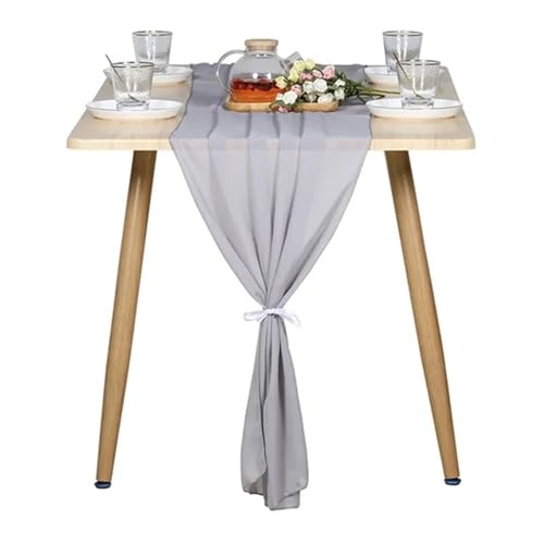 WENFEN Table Runners for Dining Table Chiffon Table Runner Chiffon Table Runner 30 * 300cm Romantic Table Runner for Wedding Birthday Party Bridal Valentine's Day Table Decoration(Color4) von WENFEN