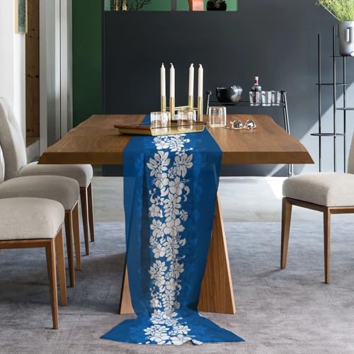 WENFEN Table Runners for Dining Table Chiffon Table Runner Chiffon Yarn Table Runner for Home Hotel Banquet Birthday Wedding Party Table Cloth(Color10,69x304cm) von WENFEN