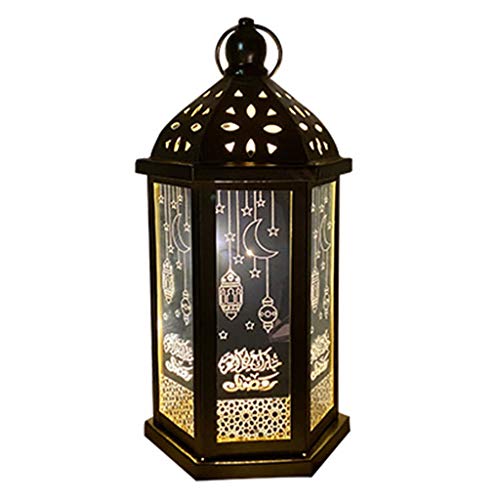 WENGU Elegante Retro-Hängeleuchte Eid Handlampe Eid islamische Innendekoration für Zuhause, Party, Festival, Eid-Dekorationen für Zuhause, Set von WENGU