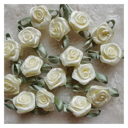 WENH 500 stücke Künstliche Seide Mini Rose Blume Köpfe Machen Satin Band Handgemachte Handwerk Scrapbooking for Hochzeit Dekoration Zubehör(Apricot) von WENH