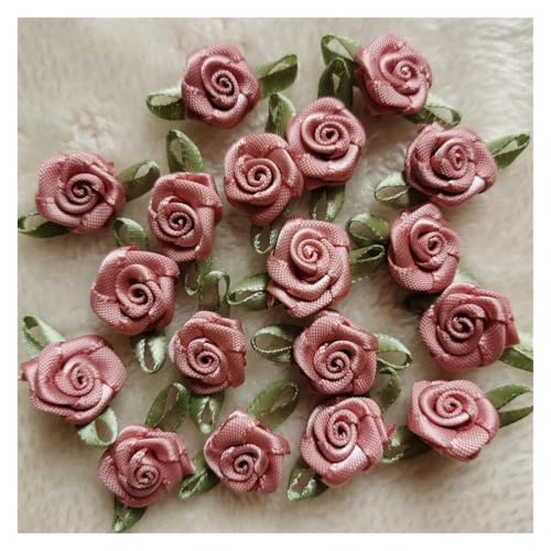 WENH 500 stücke Künstliche Seide Mini Rose Blume Köpfe Machen Satin Band Handgemachte Handwerk Scrapbooking for Hochzeit Dekoration Zubehör(Dusty pink) von WENH