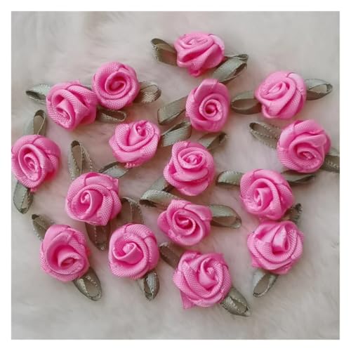 WENH 500 stücke Künstliche Seide Mini Rose Blume Köpfe Machen Satin Band Handgemachte Handwerk Scrapbooking for Hochzeit Dekoration Zubehör(Pink) von WENH