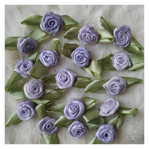 WENH 500 stücke Künstliche Seide Mini Rose Blume Köpfe Machen Satin Band Handgemachte Handwerk Scrapbooking for Hochzeit Dekoration Zubehör(Purple) von WENH