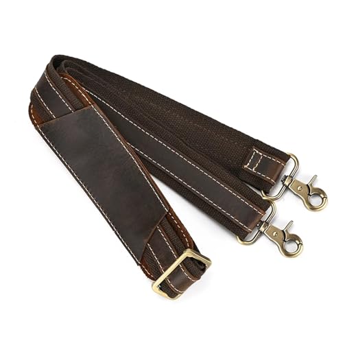 WENH Vintage Lederband for Umhängetasche, Verstellbarer Langer Riemen for Messenger-Taschen, Herren-Taschengurt(Dark Brown2) von WENH