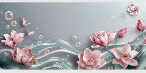 DIY 5D Diamond Painting Erwachsene, Lotus-Schmetterling Diamant Painting Kits Bilder Kinder Diamant Malerei Set Groß Kristall Strass Stickerei Kreuzstich für Geschenk Home Wanddekor (40x80cm/16x32in) von WENWENBD