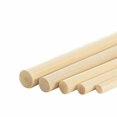 Holzstäbchen zum basteln 3–8 mm runder Holzstab for Basteln, Essen, Eis, Modellbau, Kuchendübel, DIY-Dübel, Gebäudemodell, Holzbearbeitungswerkzeug Für Handgefertigte Kreationen(3.0mmx20cm-40Pcs) von WENYOG