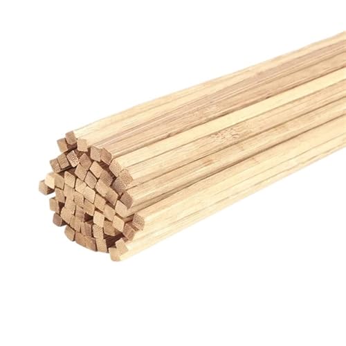 Holzstäbchen zum basteln 500 Stück Balsaholz DIY Holzstreifen Bastelquadrat Helles Holz Handgefertigte Holzstämme Weichholz Leicht zu schneiden Architekturmodell Für Handgefertigte Kreationen(5x5x200m von WENYOG