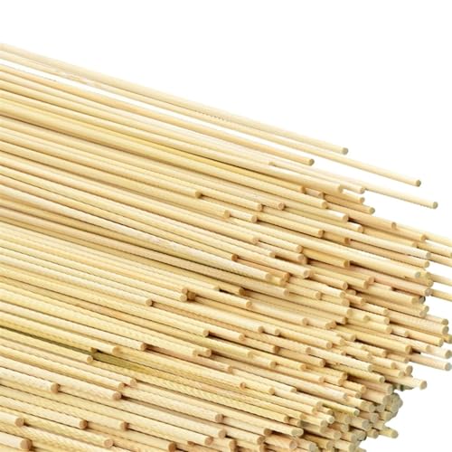 WENYOG Holzstäbchen zum basteln 1000 Stücke 30 cm * 2 MM Dünne Bambusstäbe DIY for Modell Holz Handgemachte Hobby Holzstücke Für Handgefertigte Kreationen von WENYOG