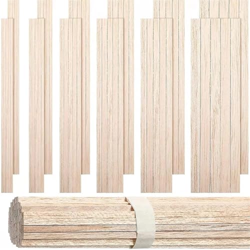 WENYOG Holzstäbchen zum basteln 1Set130Pcs Balsaholz Holzstreifen Handwerk Quadrat Knüppel Modell Spielzeug Gebäude Carving Handwerk DIY Zubehör Balsa Stick Für Handgefertigte Kreationen von WENYOG