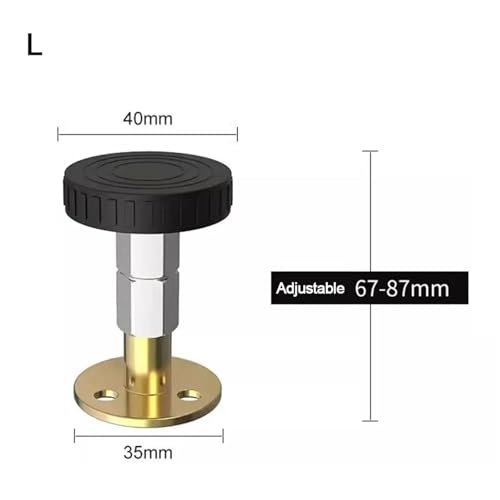 WENYOG Möbelfüße Verstellbare Möbelbeine, Bettrahmen mit Gewinde, Anti-Shake-Kopfteil-Stopper, Fixierer for Schränke, Sofas, verhindern EIN Lösen am Bett robust und stabil(L) von WENYOG