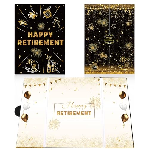 WERNNSAI Gästebuch zum Ruhestand – Hardcover Happy Retirement Schild im Gästebuch, alternatives Polaroid-Signaturbuch für Damen und Herren, Ruhestand, Abschiedsparty, Dekoration, Zubehör, Ruhestand, von WERNNSAI