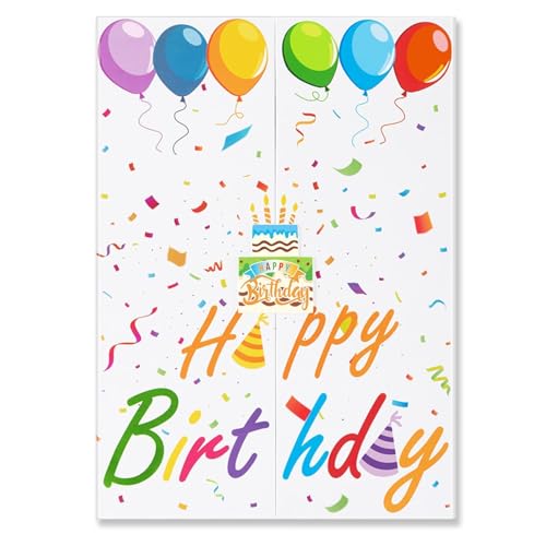 WERNNSAI Geburtstagsgästebuch – Bunte Geburtstagsparty Dekorationen 30 x 45 Happy Birthday Unterschriftenbuch Happy Birthday Gästebuch Alternative für Kinderparty Zubehör Geschenkartikel von WERNNSAI