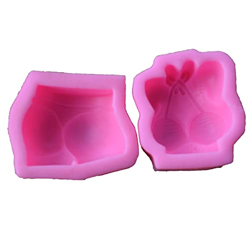 Schokoladenformen 2 Stücke Bikini Hüfte Brust Handgemachte Seife Fondant Silikonform Diy Schokolade Backen Kuchen Jelly Pudding Form von WERTK