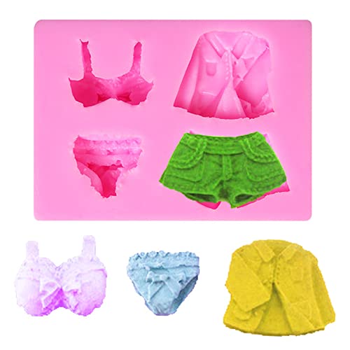 Silikonform 2 Stück Unterwäsche Kleidung Hosen Modellierflüssigkeit Silikonform Fondant Schokolade Kuchen Dekorieren Form Diy Backform von WERTK