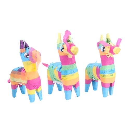 3st Piñata Partyzubehör Für Kindergeburtstage Pinata-süßigkeitsspielzeug Mexikanisches Spielzeug Gefülltes Spielzeug Pinata-hit-spielzeug Duschpinata Papier Colorful WESIEVYA von WESIEVYA