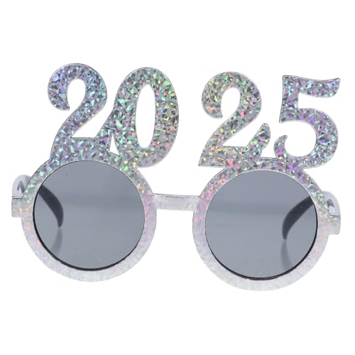 WESIEVYA 1 Paar 2025 Brille Neujahrspartybrille Spaßbrille Partydekorationen für das neue Jahr Partygeschenke für das neue Jahr Weihnachtsdekorationen Party-Brillen-Dekore Partybrillen Abs von WESIEVYA