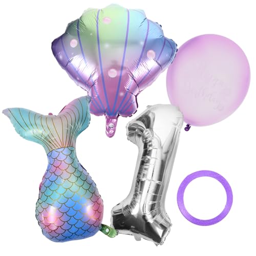 WESIEVYA 1 Satz Meerjungfrau Ballon geburtstagsdeko kindergeburtstags dekoration ballonset geburtstags luftballons Dekorationen Ballon für Bogen Latexballons Latex-Aluminiumfolie von WESIEVYA