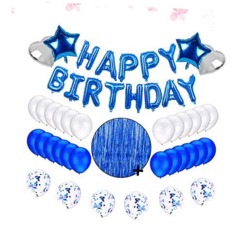 WESIEVYA 1 Satz Partyballons Herz Weißes Folienballons Geburtstagsballons aus Aluminium Feier Ballon buchstaben ballons Luftballons für Geburtstagsfeiern Ballons dekorieren Blue von WESIEVYA