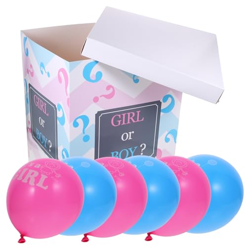 WESIEVYA 1 Set Geschlecht Offenbaren Ballonbox Für Babyparty Neutrale Partydekoration Mit Luftballons Für Junge Oder Mädchen Geschlecht Reveal Party Deko Perfekte Überraschung Für von WESIEVYA