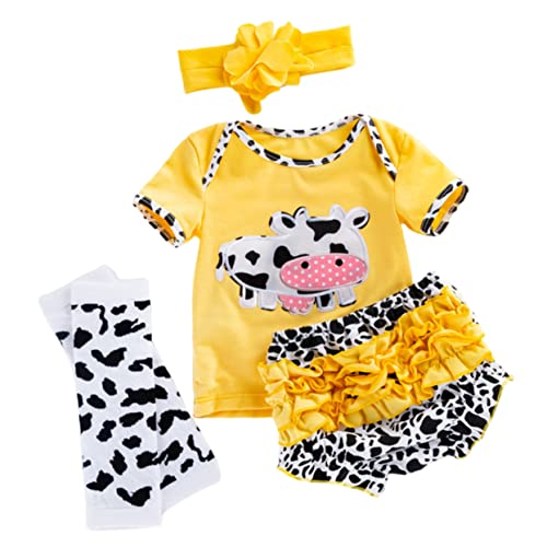 WESIEVYA 1 Set Mädchen Puppen Outfit Wiedergeborene Puppenkleidung Gelbe Wiedergeborene Puppen Passende Kleidung Gekämmte Baumwolle Puppen Outfit Zubehör von WESIEVYA